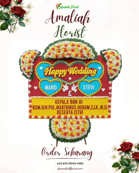 Papan Bunga Pernikahan Tampurejo